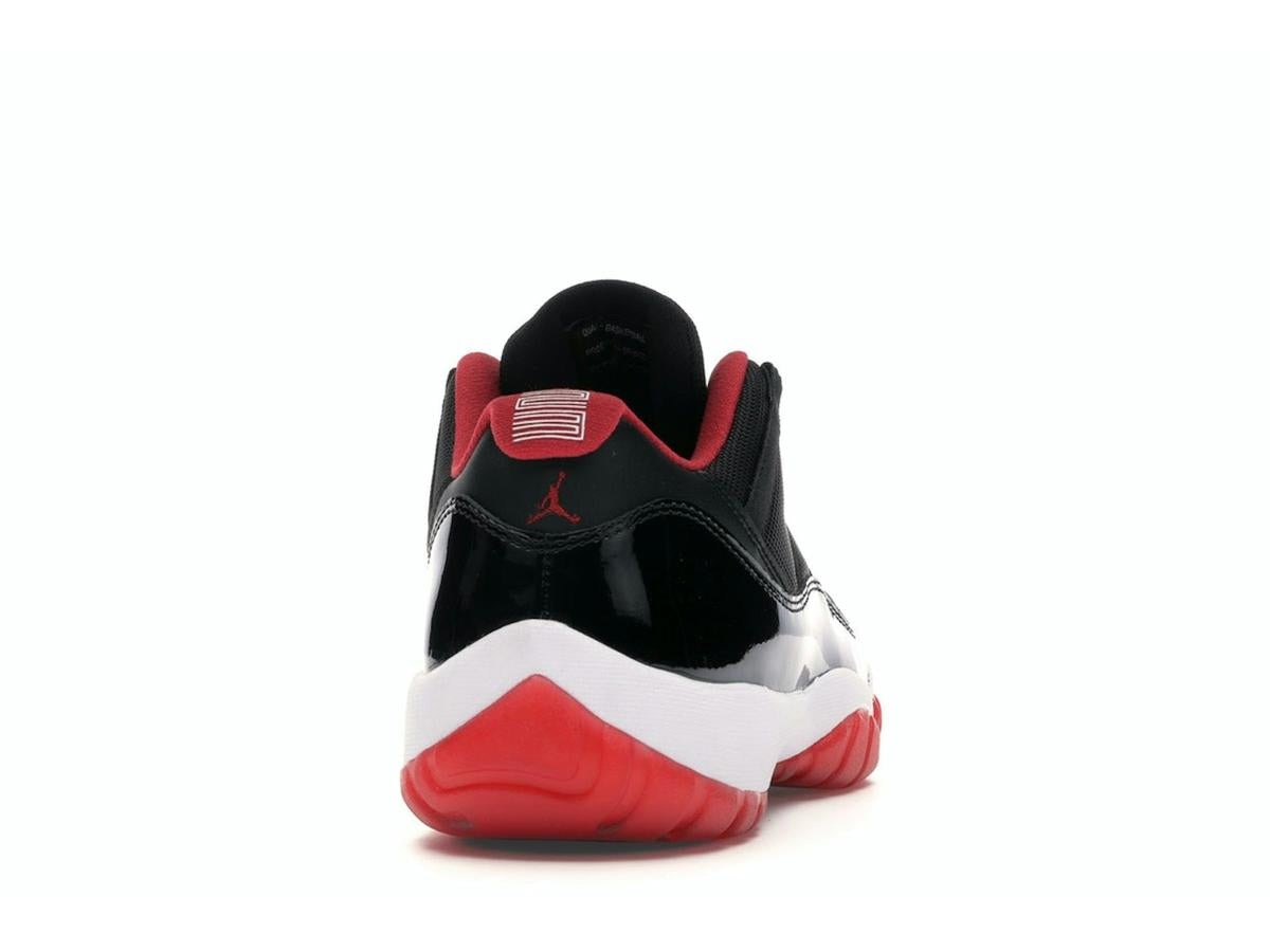 Men's Jordan 11 Retro Low Bred Black True Red-White 528895-012 - savito