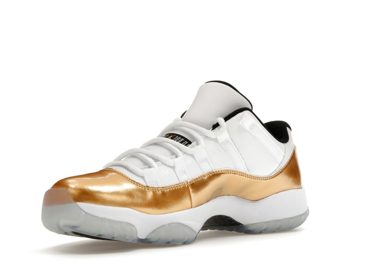 Jordan 11 Retro Low Closing Ceremony White Metallic Gold Black 528895-103 - savito
