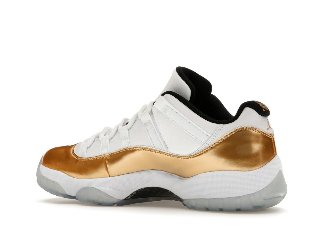 Jordan 11 Retro Low Closing Ceremony White Metallic Gold Black 528895-103 - savito