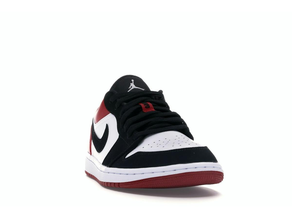 Jordan 1 Low Black Toe (2019) 553558-116 White Black Gym Red - savito