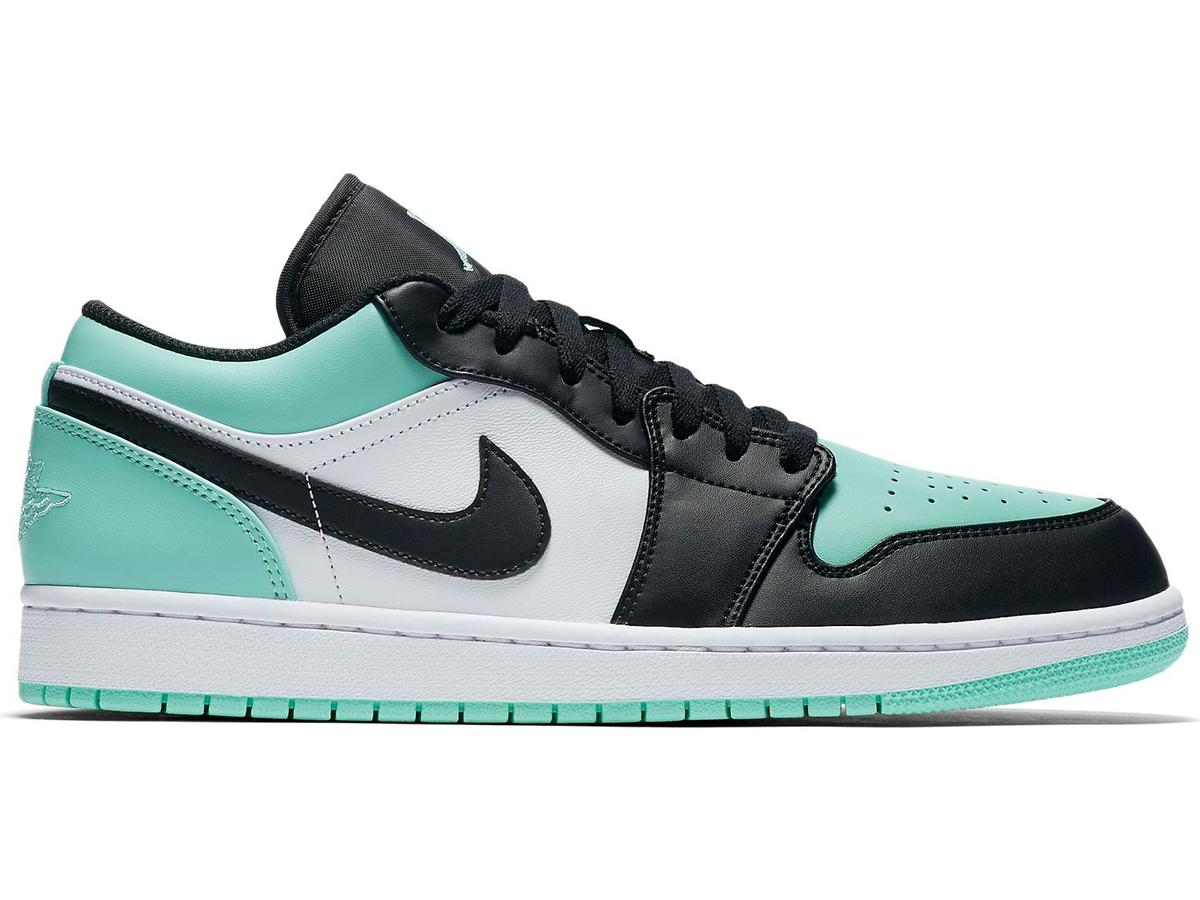 Jordan 1 Low Emerald Toe 553558-117 White/Emerald Rise-Black - savito