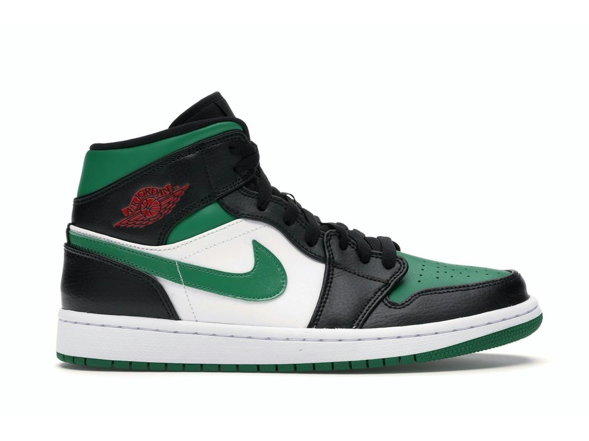 Jordan 1 Mid Green Toe Black Gym Red 554724-067 - savito