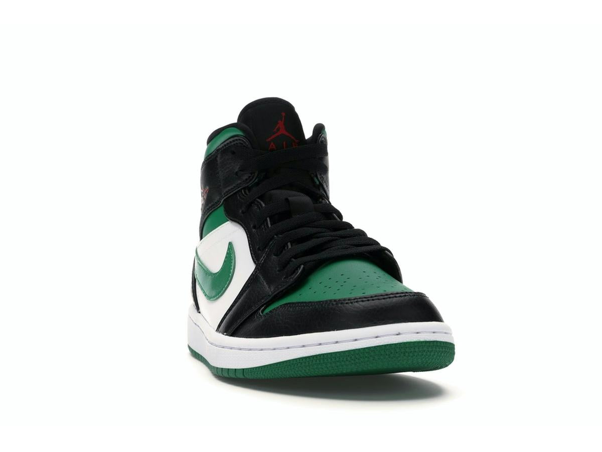 Jordan 1 Mid Green Toe Black Gym Red 554724-067 - savito