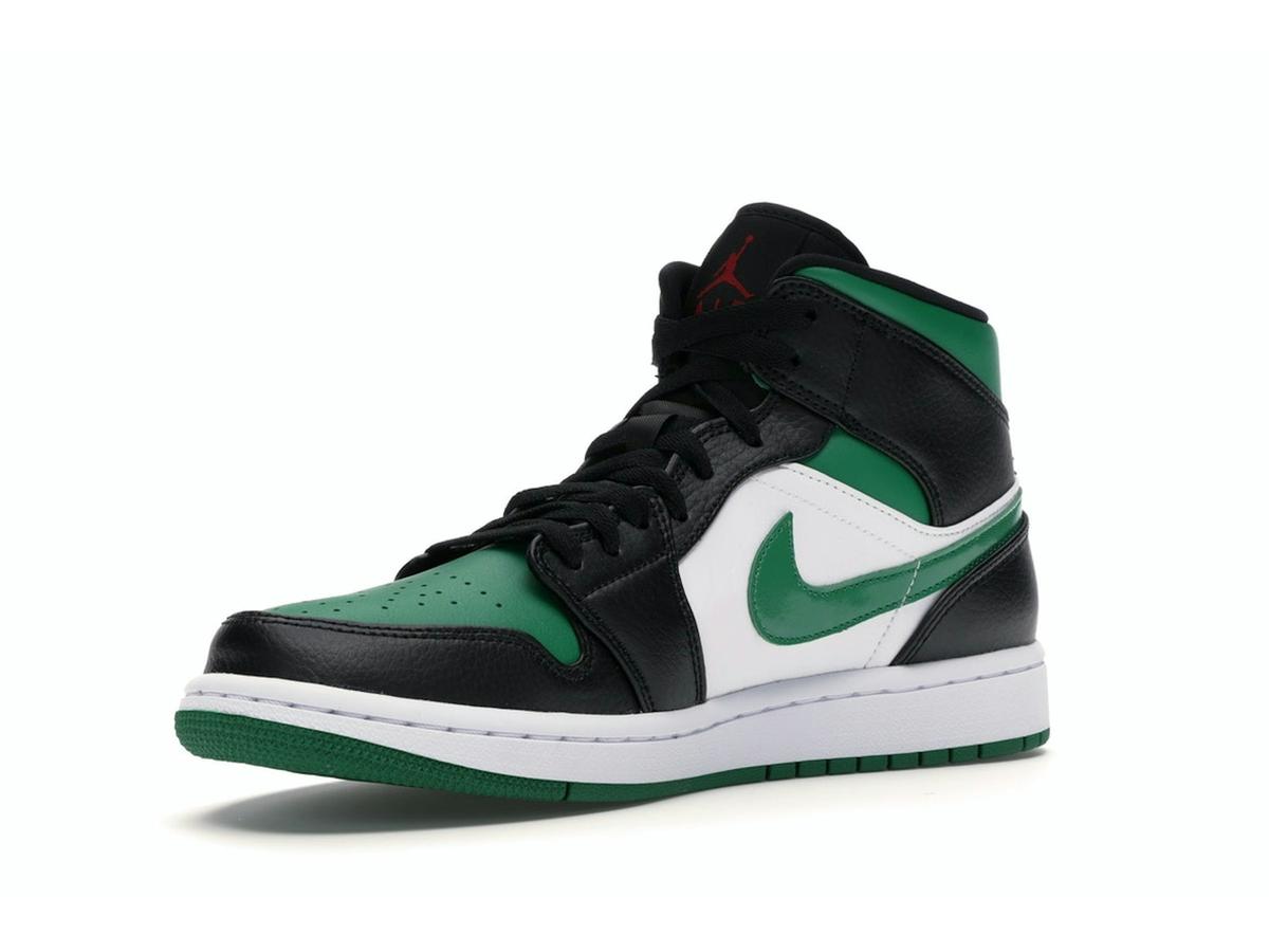 Jordan 1 Mid Green Toe Black Gym Red 554724-067 - savito