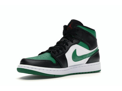 Jordan 1 Mid Green Toe Black Gym Red 554724-067 - savito