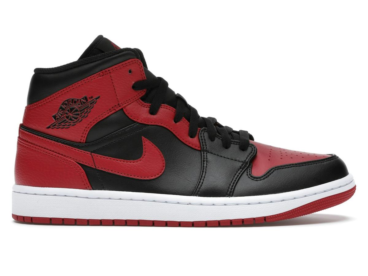 Jordan 1 Mid Banned (2020) Black University Red 554724-074 - savito