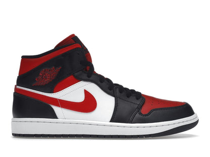 Air Jordan 1 Mid White Black Red 2022 554724-079 - savito