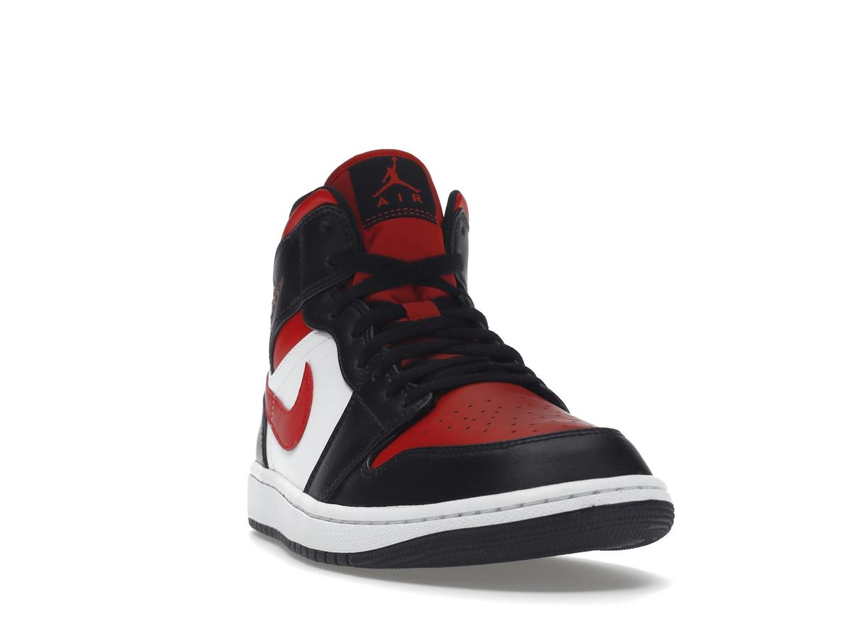 Air Jordan 1 Mid White Black Red 2022 554724-079 - savito