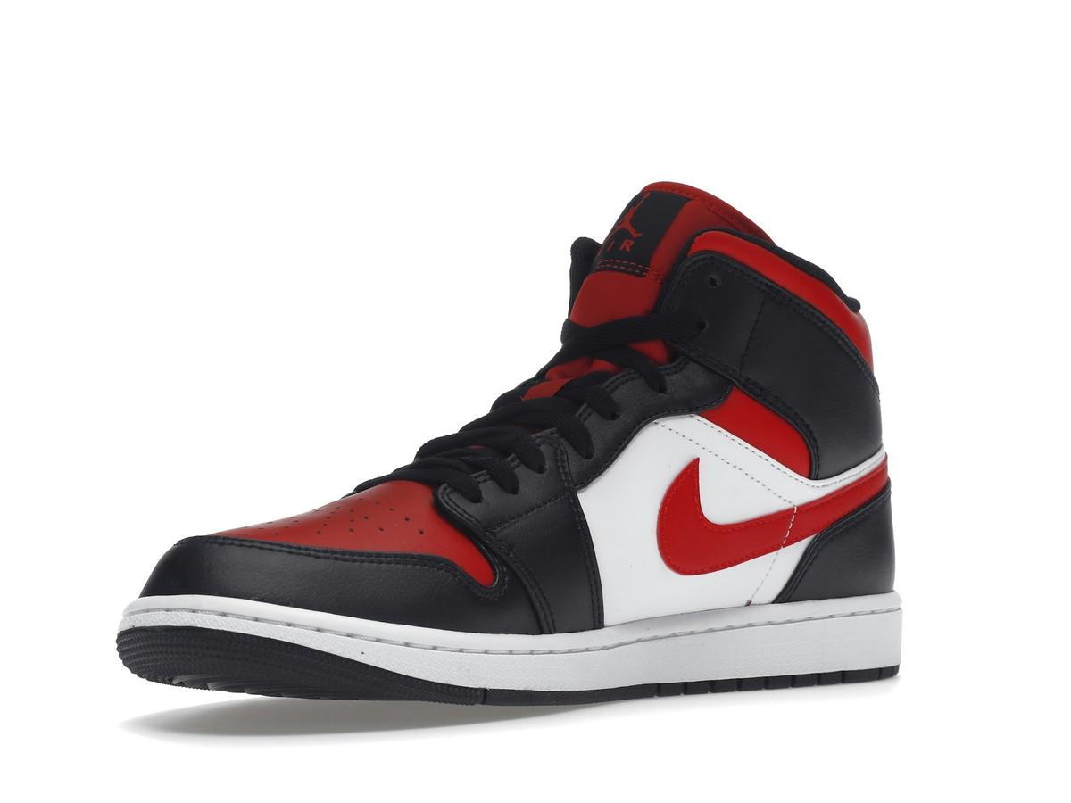 Air Jordan 1 Mid White Black Red 2022 554724-079 - savito