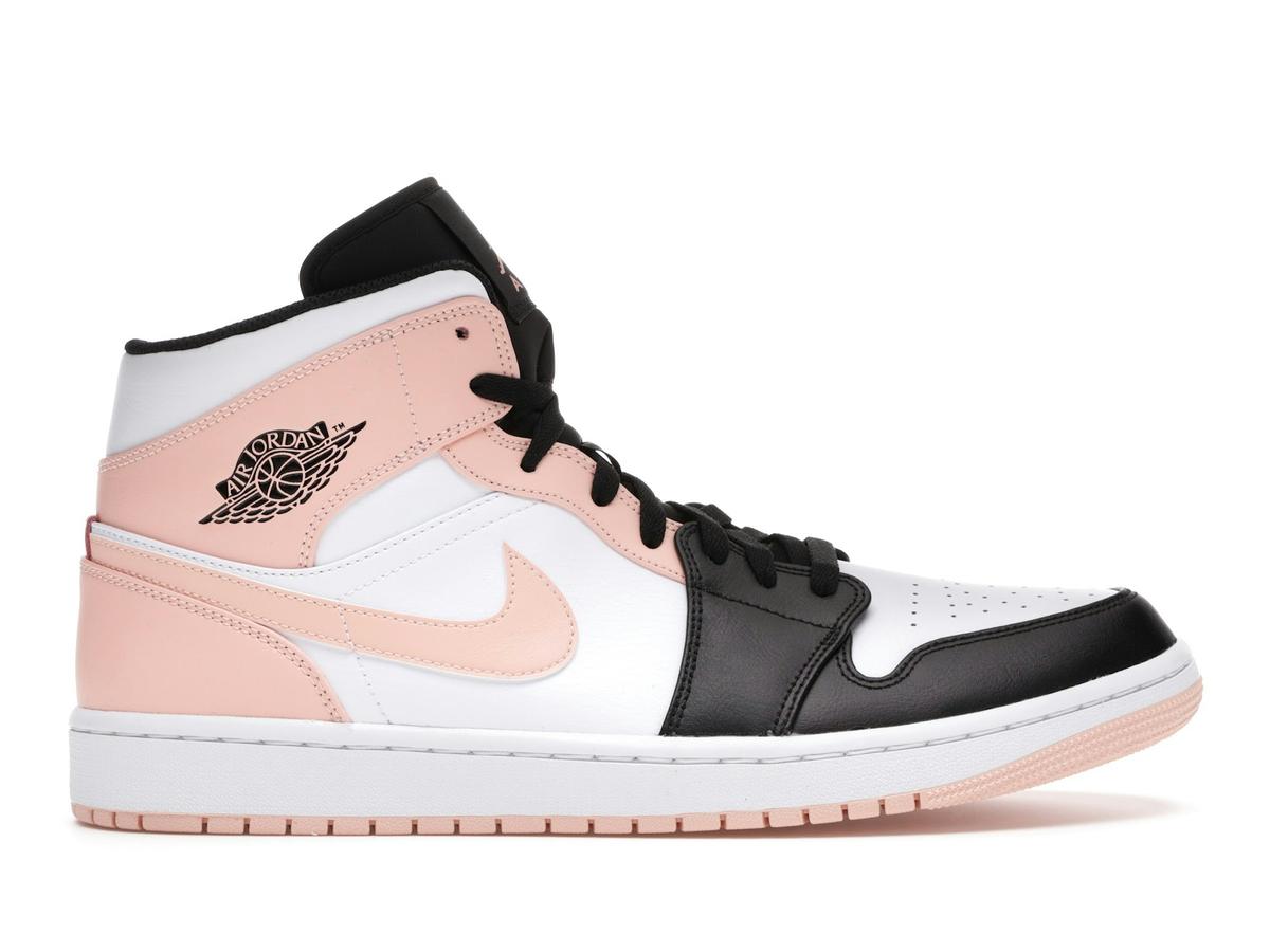Jordan 1 Mid Arctic Orange Black Toe Sneakers 554724-133 - savito