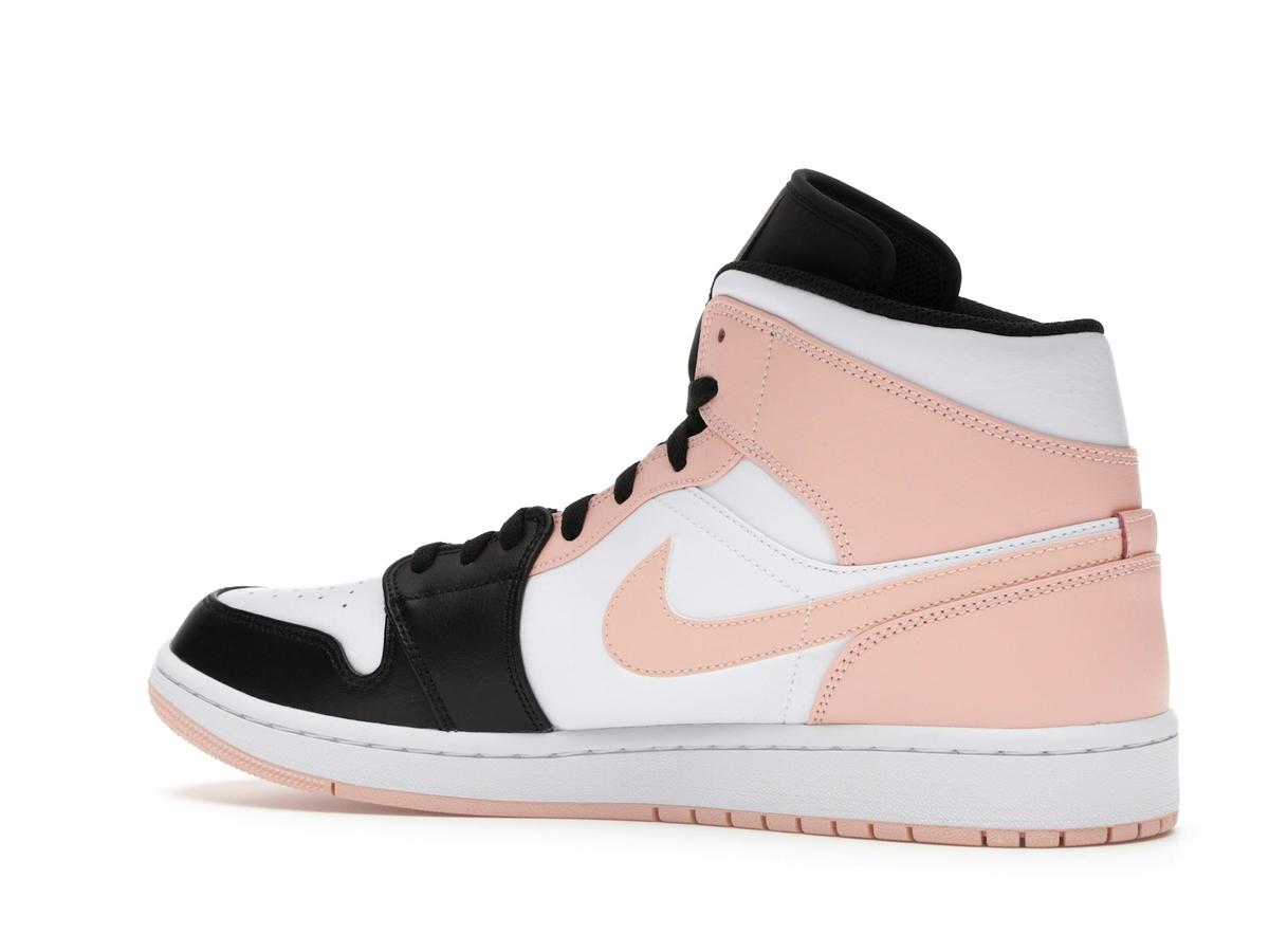 Jordan 1 Mid Arctic Orange Black Toe Sneakers 554724-133 - savito