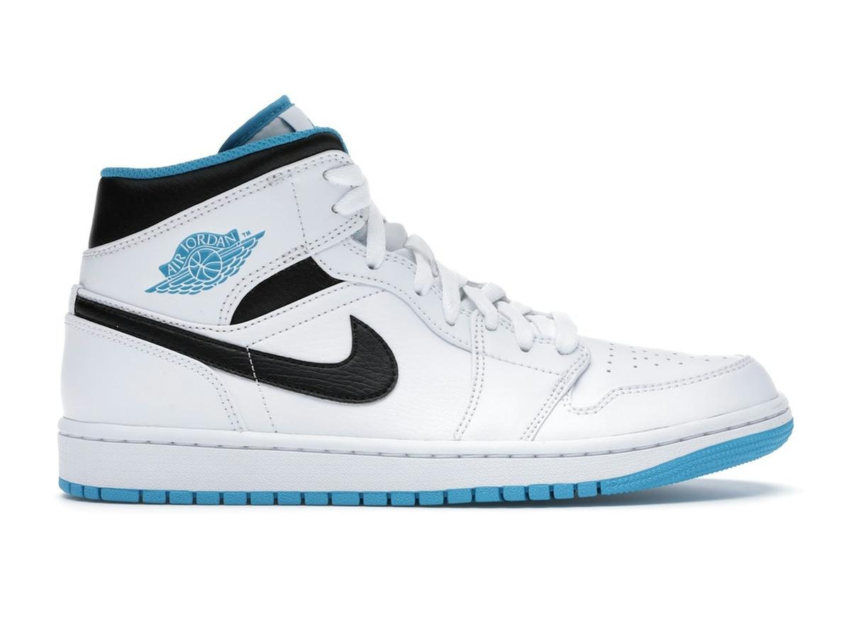 Jordan 1 Mid Laser Blue White Laser Blue Black 554724-141 - savito