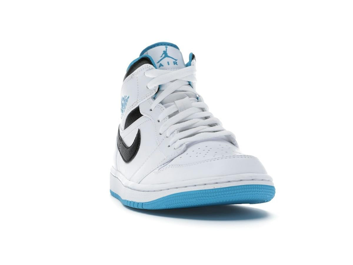 Jordan 1 Mid Laser Blue White Laser Blue Black 554724-141 - savito