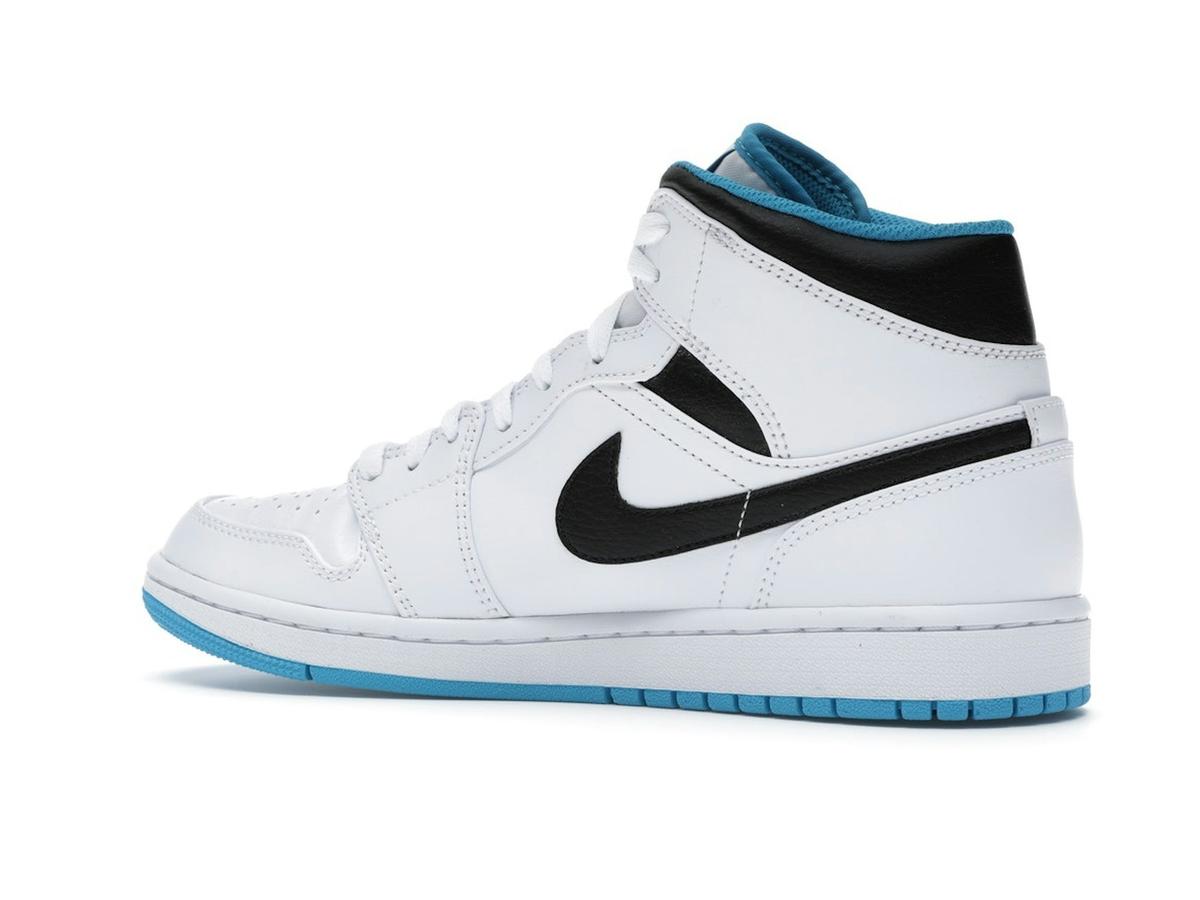 Jordan 1 Mid Laser Blue White Laser Blue Black 554724-141 - savito