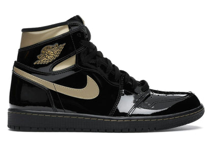 Jordan 1 Retro High Black Metallic Gold Patent Leather 2020 555088-032 - savito