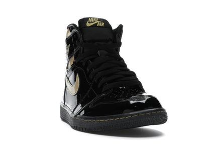 Jordan 1 Retro High Black Metallic Gold Patent Leather 2020 555088-032 - savito