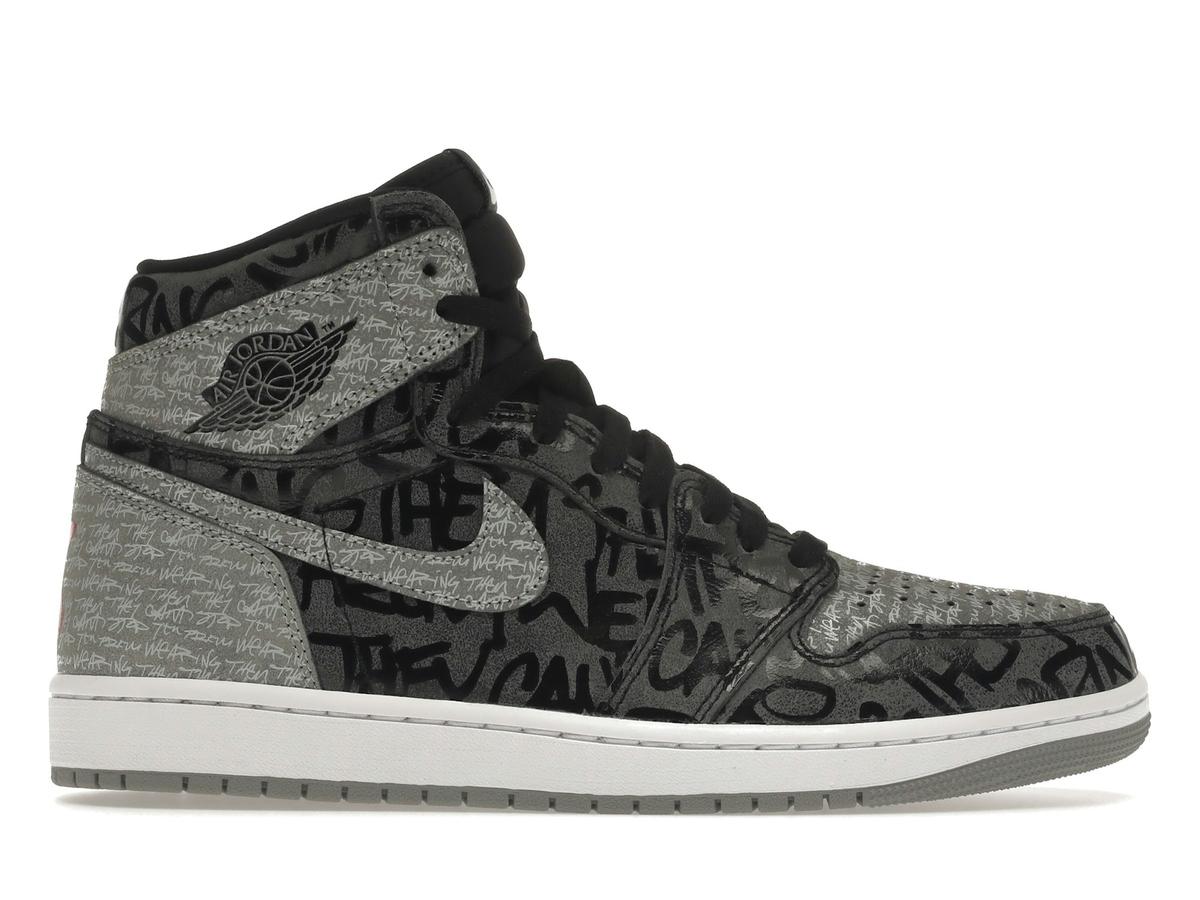 Jordan 1 Retro High OG Rebellionaire Black White Particle Grey 555088-036 - savito