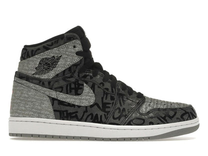 Jordan 1 Retro High OG Rebellionaire Black White Particle Grey 555088-036 - savito