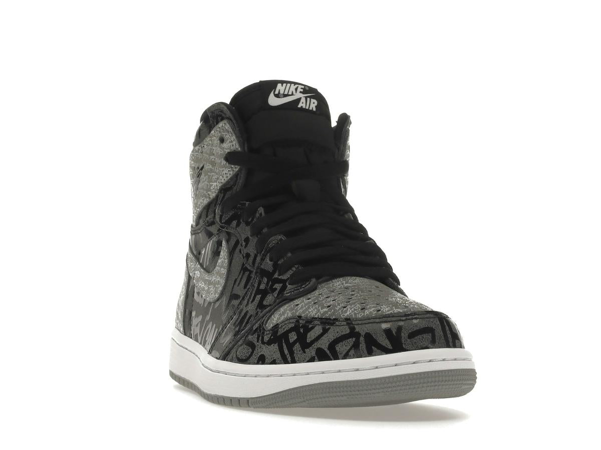 Jordan 1 Retro High OG Rebellionaire Black White Particle Grey 555088-036 - savito
