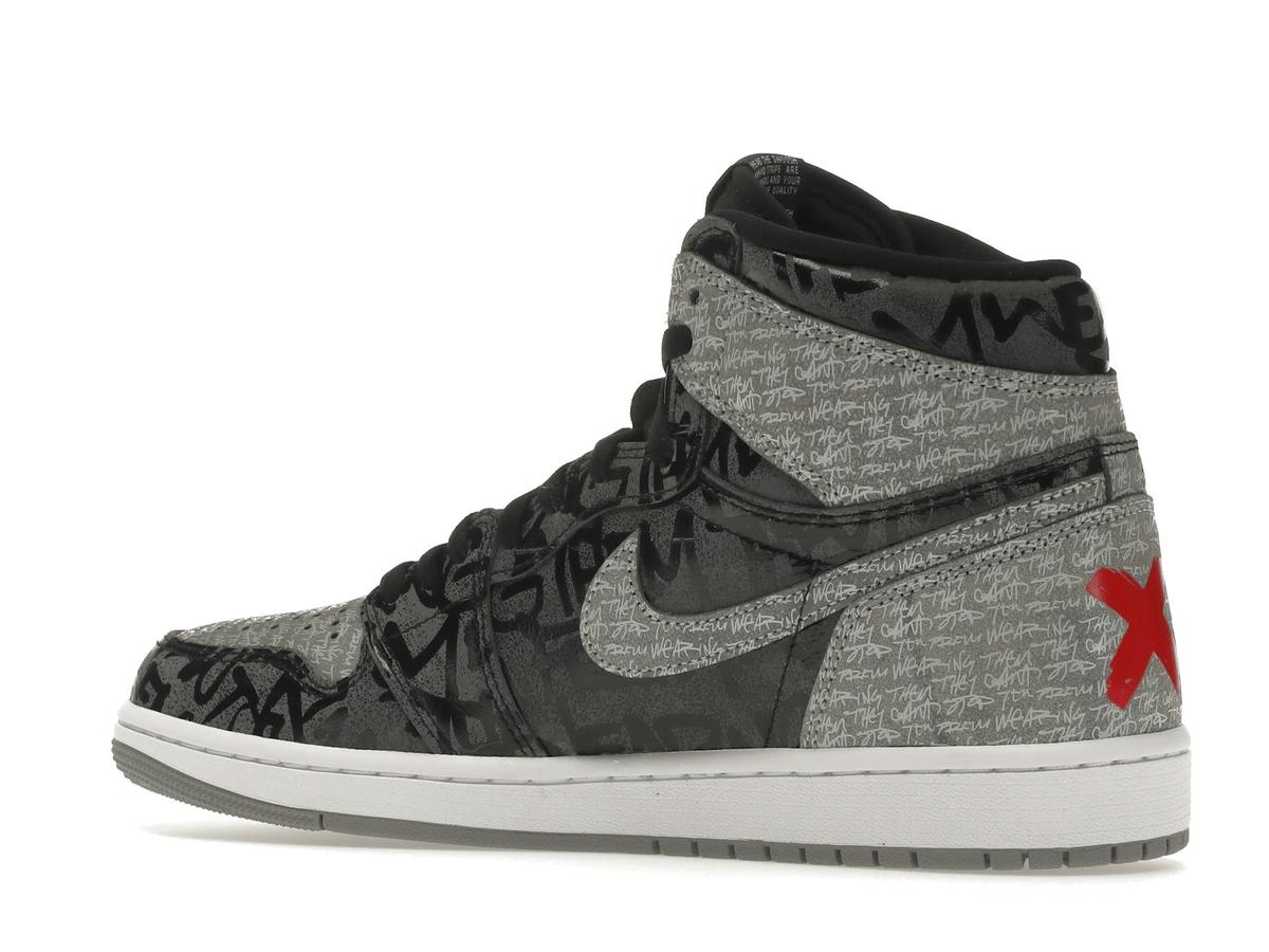 Jordan 1 Retro High OG Rebellionaire Black White Particle Grey 555088-036 - savito