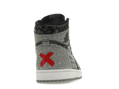 Jordan 1 Retro High OG Rebellionaire Black White Particle Grey 555088-036 - savito