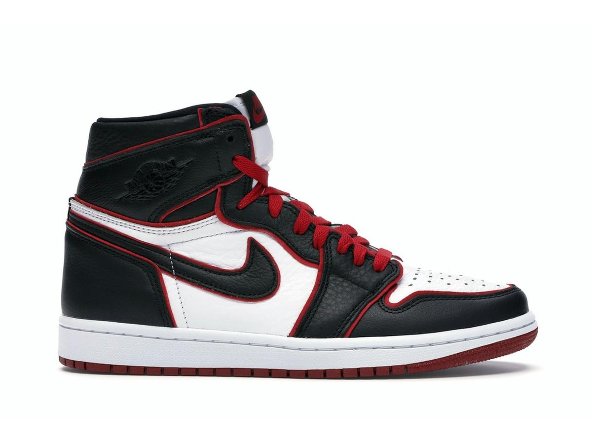Jordan Men's 1 Retro High Bloodline 555088-062 Black Gym Red White - savito