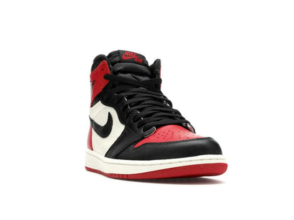 Jordan 1 Retro High Bred Toe Gym Red Black Sneakers 555088-610 - savito
