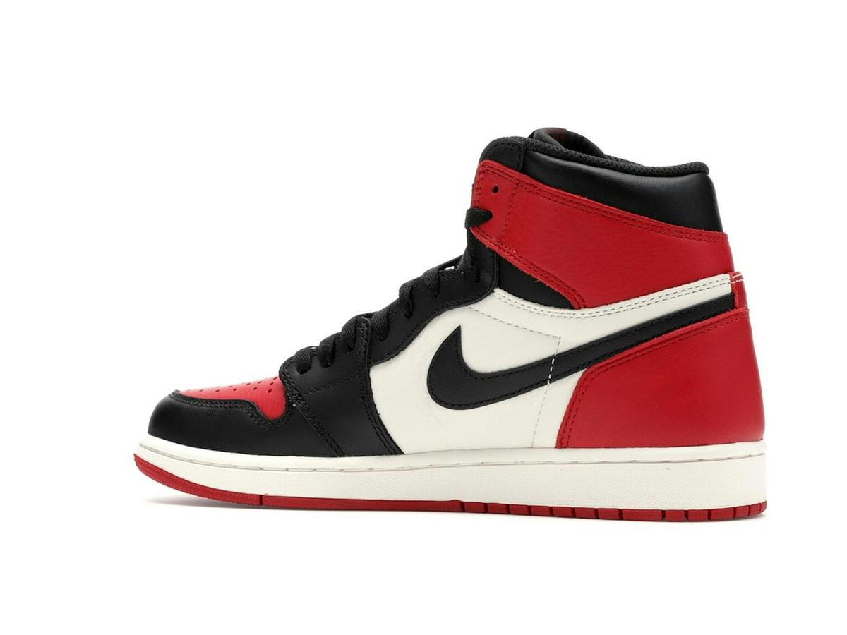 Jordan 1 Retro High Bred Toe Gym Red Black Sneakers 555088-610 - savito
