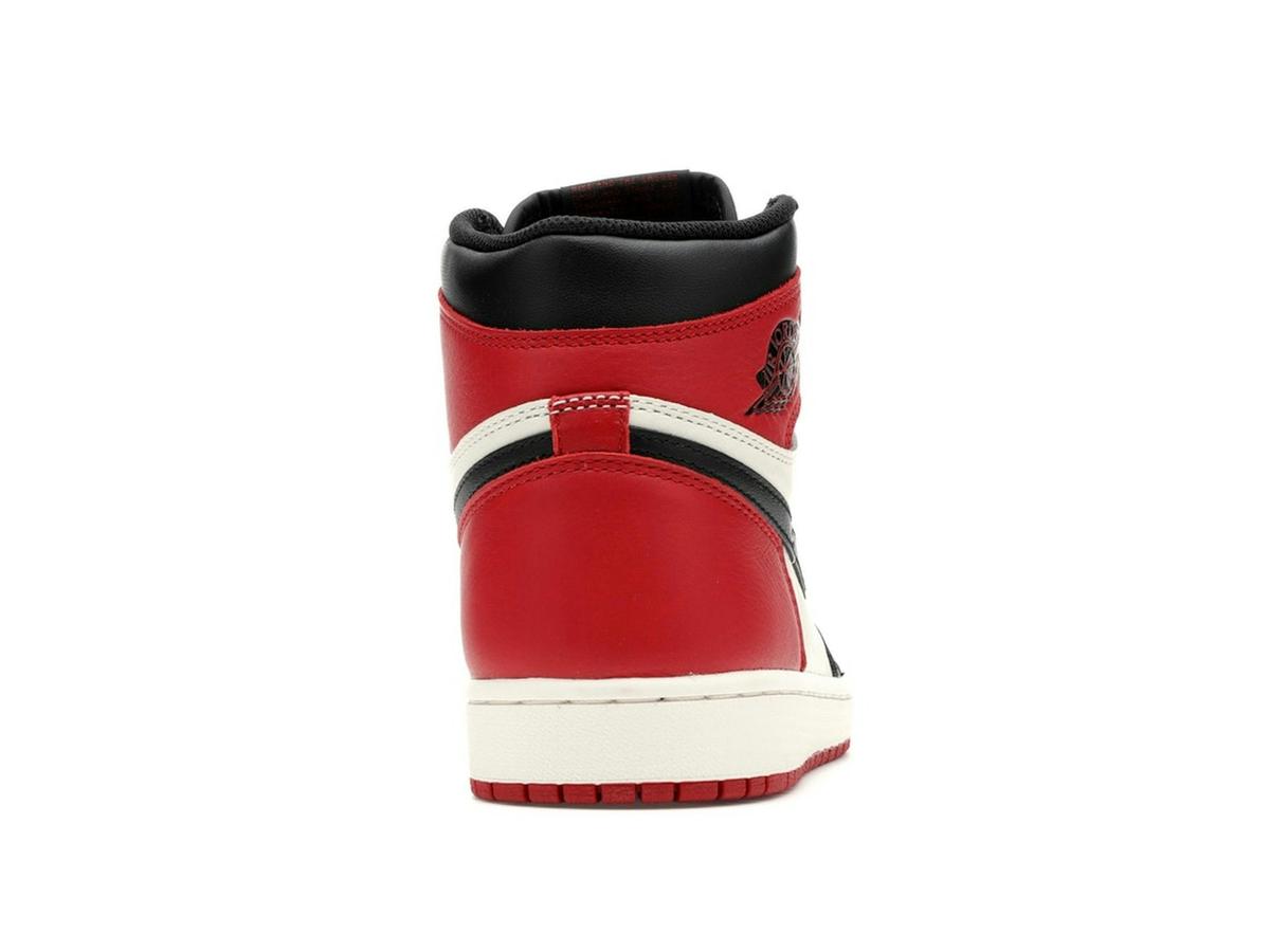 Jordan 1 Retro High Bred Toe Gym Red Black Sneakers 555088-610 - savito