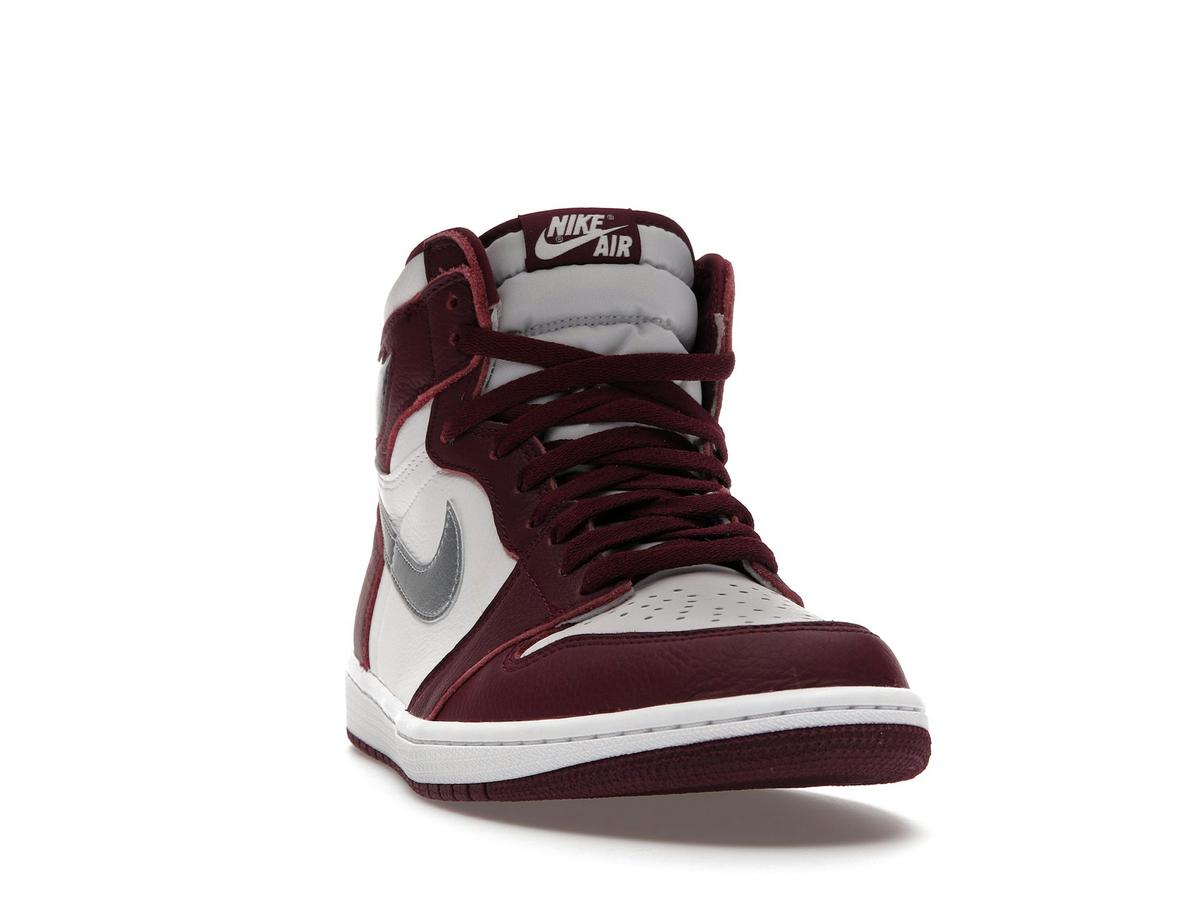 Jordan 1 Retro High OG Bordeaux White Metallic Silver 555088-611 - savito