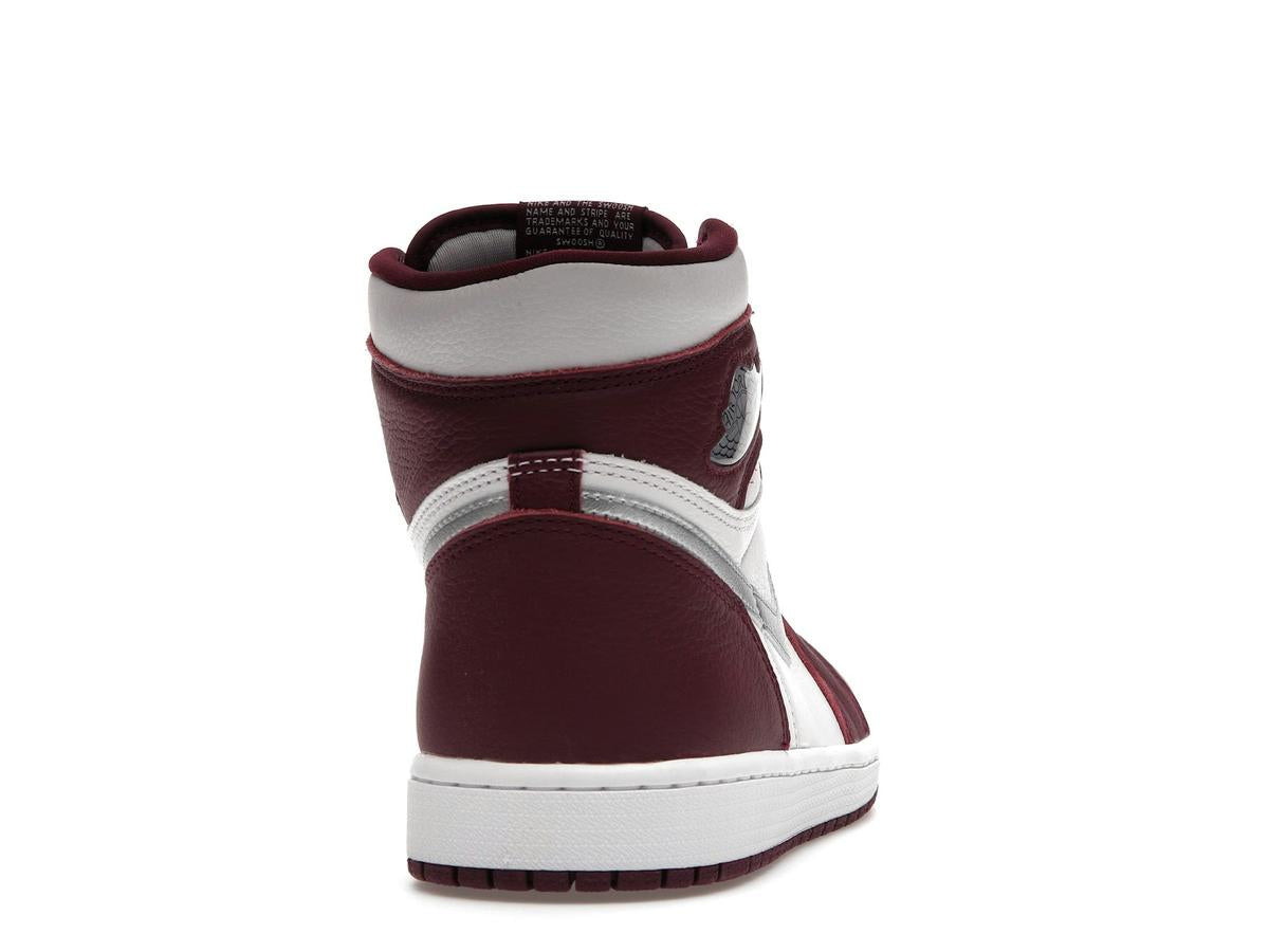 Jordan 1 Retro High OG Bordeaux White Metallic Silver 555088-611 - savito