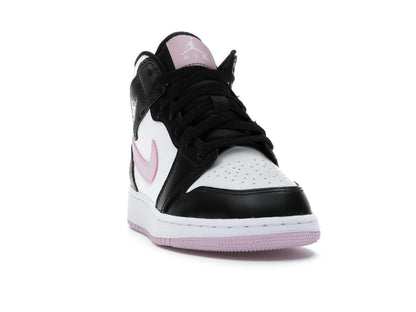 Air Jordan 1 Mid White Black Light Arctic Pink GS 555112-103 - savito