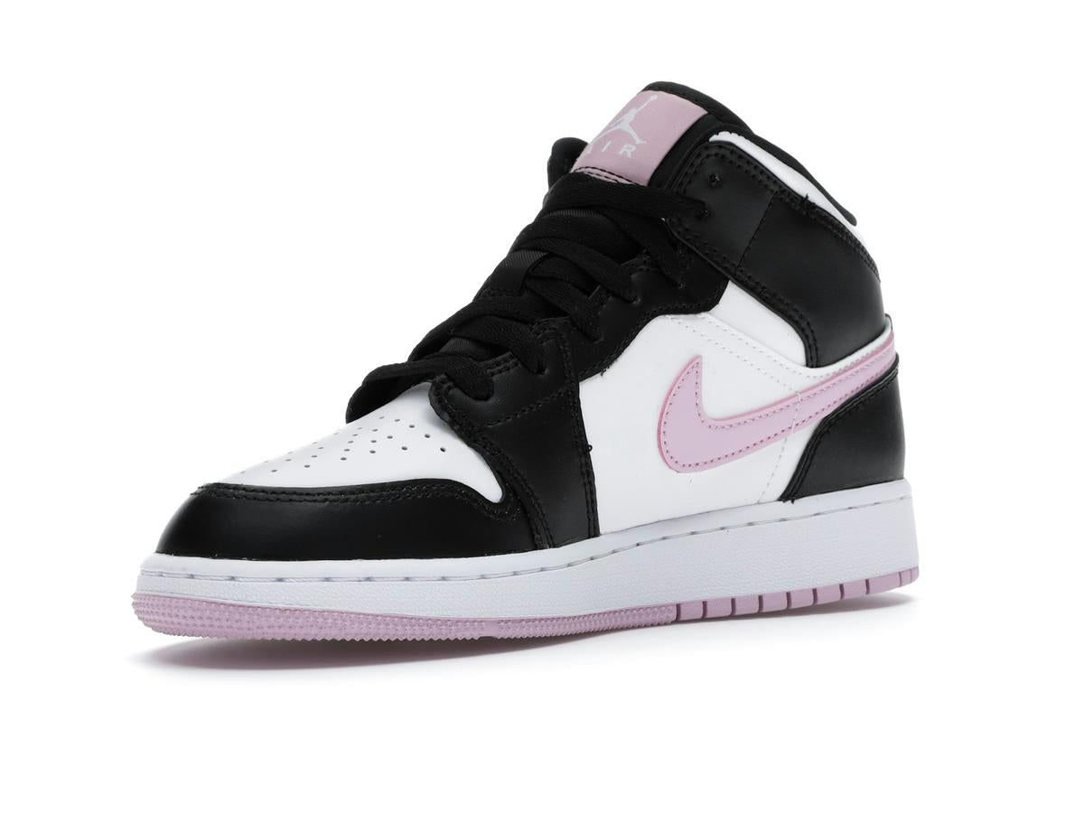 Air Jordan 1 Mid White Black Light Arctic Pink GS 555112-103 - savito