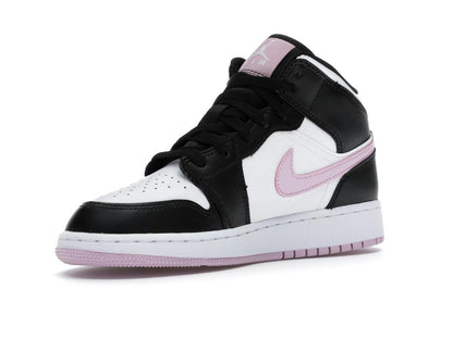 Air Jordan 1 Mid White Black Light Arctic Pink GS 555112-103 - savito