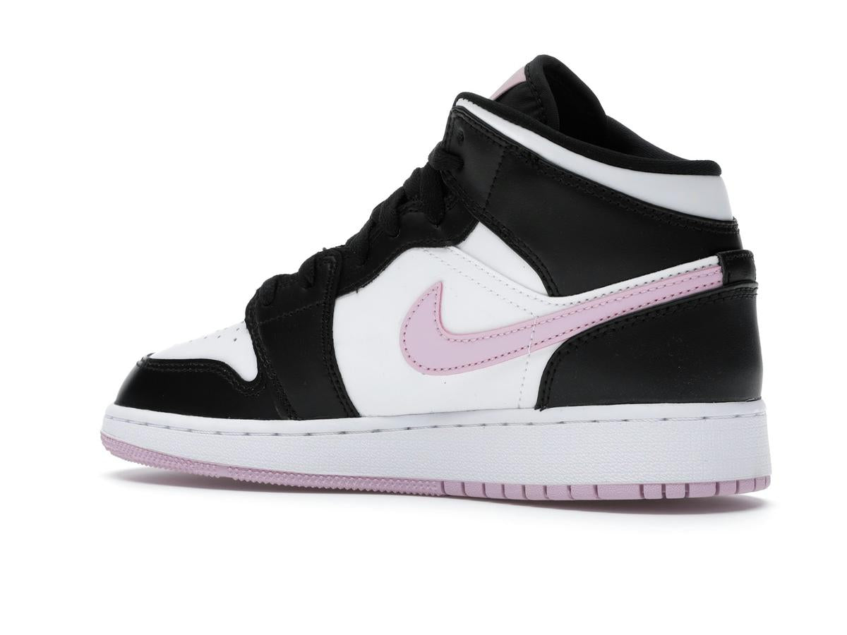 Air Jordan 1 Mid White Black Light Arctic Pink GS 555112-103 - savito