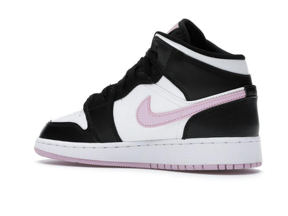 Air Jordan 1 Mid White Black Light Arctic Pink GS 555112-103 - savito