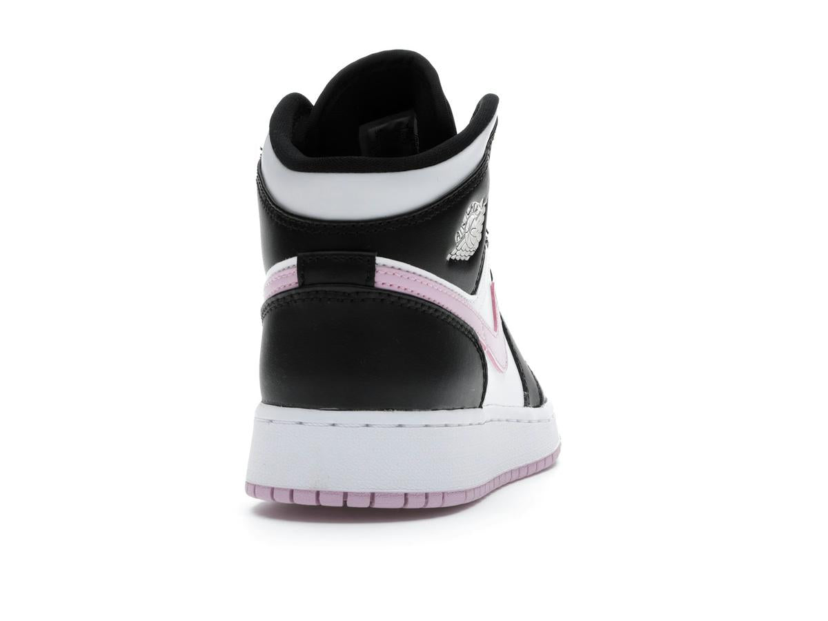 Air Jordan 1 Mid White Black Light Arctic Pink GS 555112-103 - savito