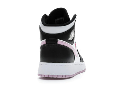Air Jordan 1 Mid White Black Light Arctic Pink GS 555112-103 - savito