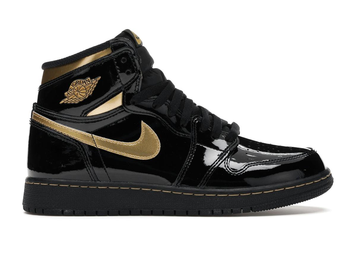 Jordan 1 Retro High Black Metallic Gold (2020) (GS) - savito