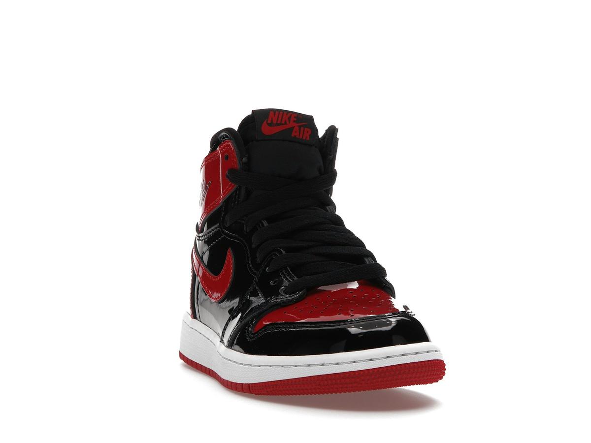 Jordan 1 Retro High OG Patent Bred GS Patent Leather Sneakers 575441-063 - savito