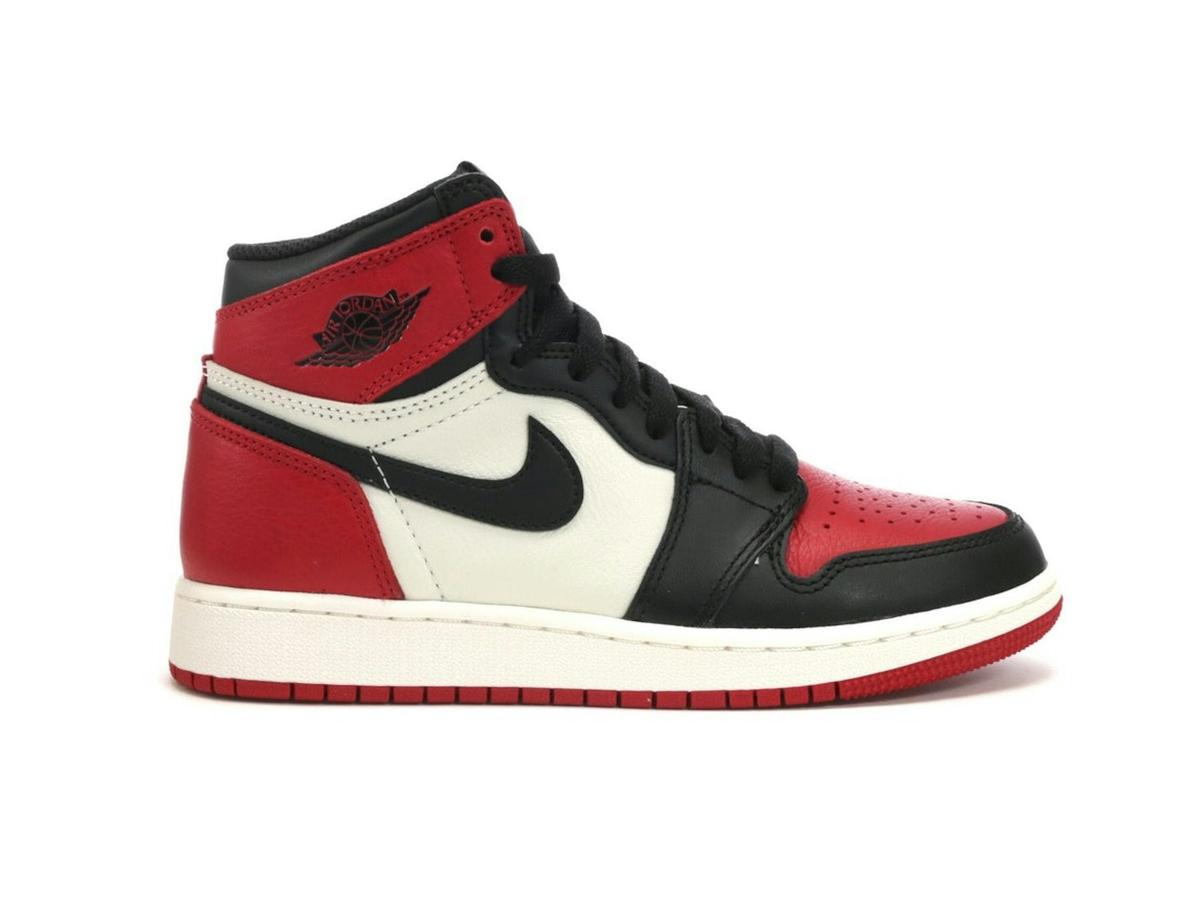 Jordan 1 Retro High Bred Toe (GS) Gym Red Black Summit White 575441-610 - savito