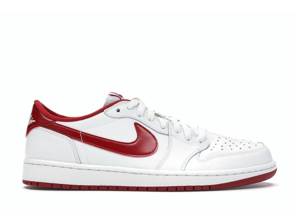 Nike Air Jordan 1 Retro Low White Varsity Red Sneakers 705329-101 - savito