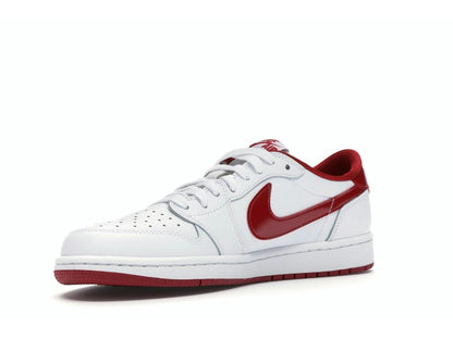 Nike Air Jordan 1 Retro Low White Varsity Red Sneakers 705329-101 - savito