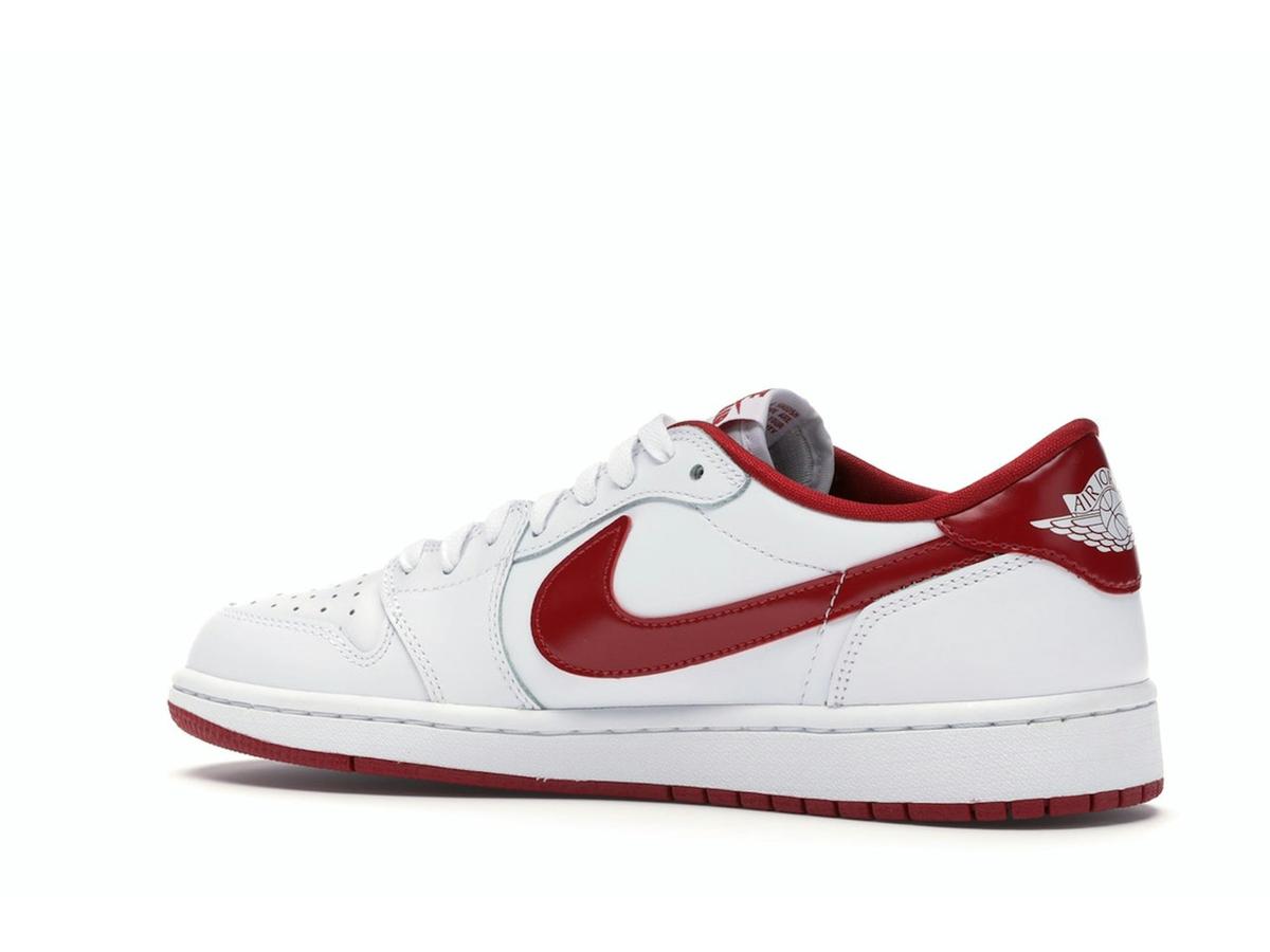Nike Air Jordan 1 Retro Low White Varsity Red Sneakers 705329-101 - savito