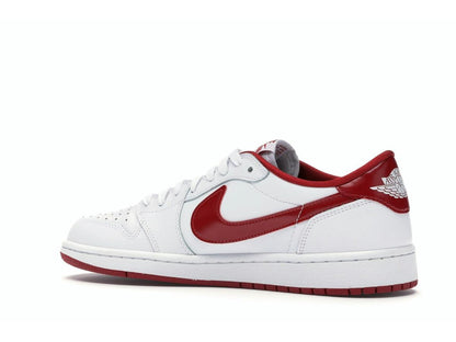 Nike Air Jordan 1 Retro Low White Varsity Red Sneakers 705329-101 - savito