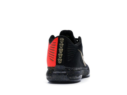 Nike Kobe 10 Elite Christmas Sneakers 802560-076 Black Metallic Gold Bright Crimson - savito