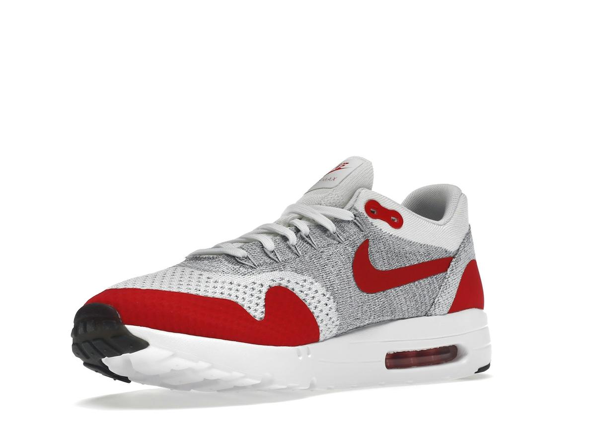 Nike Air Max 1 Flyknit OG White University Red Sneakers 843384-101 - savito
