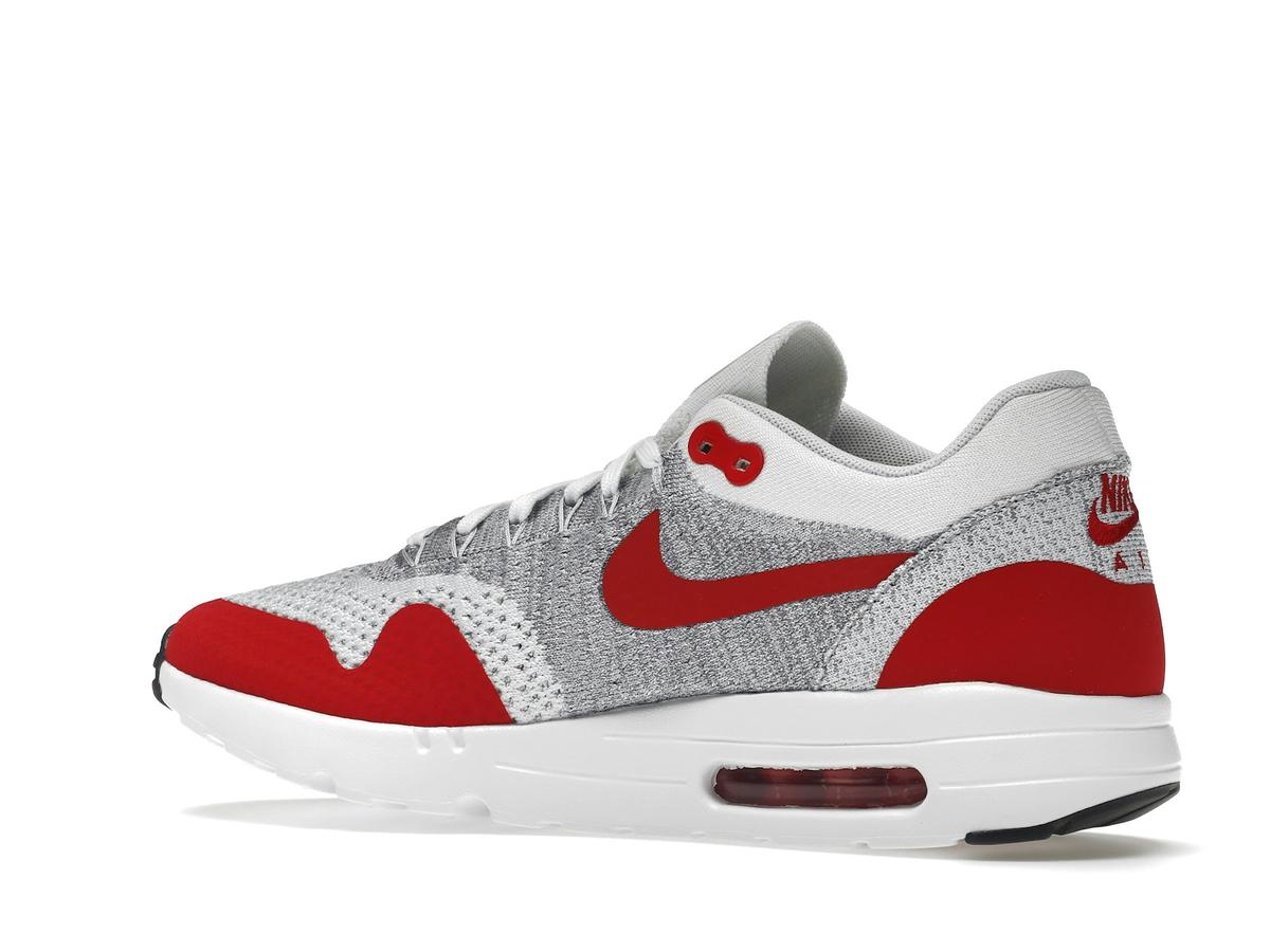 Nike Air Max 1 Flyknit OG White University Red Sneakers 843384-101 - savito