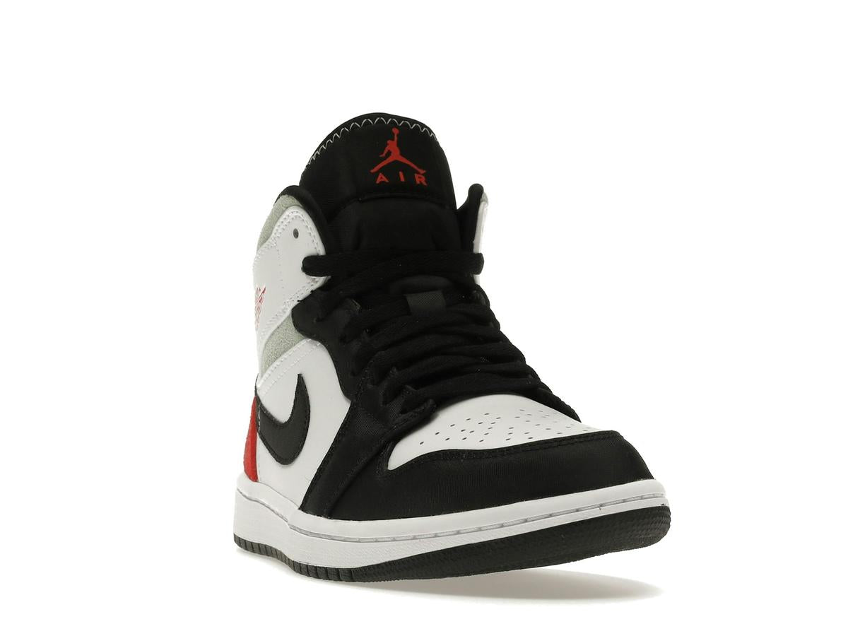 Jordan 1 Mid SE Red Black Toe White Black Light Smoke Grey (852542-100) - savito