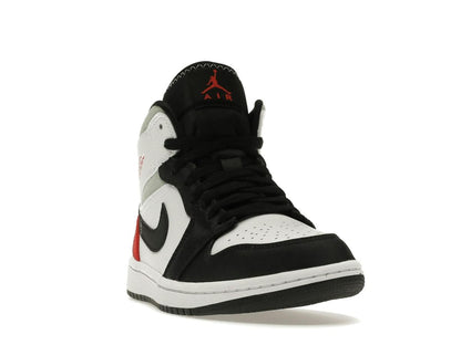 Jordan 1 Mid SE Red Black Toe White Black Light Smoke Grey (852542-100) - savito